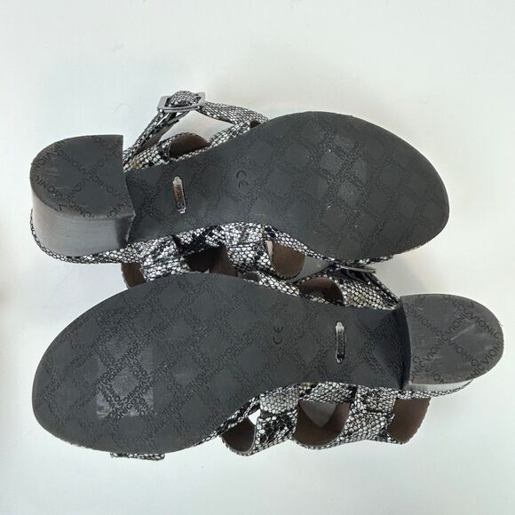 Vionic Blaire Snake Print Leather Strappy Block Heel Sandals Comfort Shoes 9.5 - Picture 7 of 13
